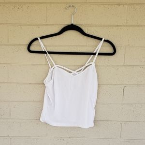 White Strappy Tank